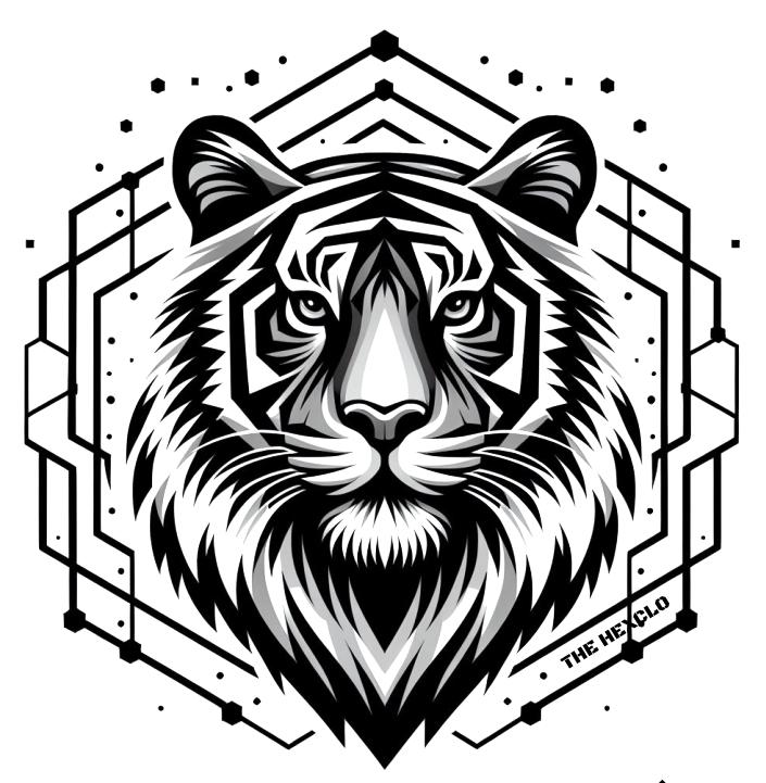 Tiger Graphic Print T-Shirt, 100% Cotton: THE HEXCLO