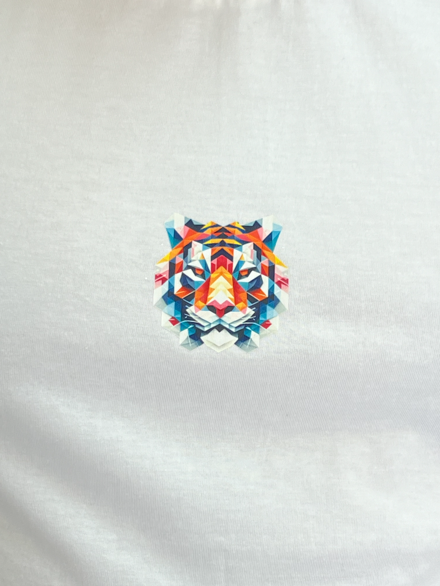 Minimal Abstract Tiger Design T-Shirt, 100% Cotton