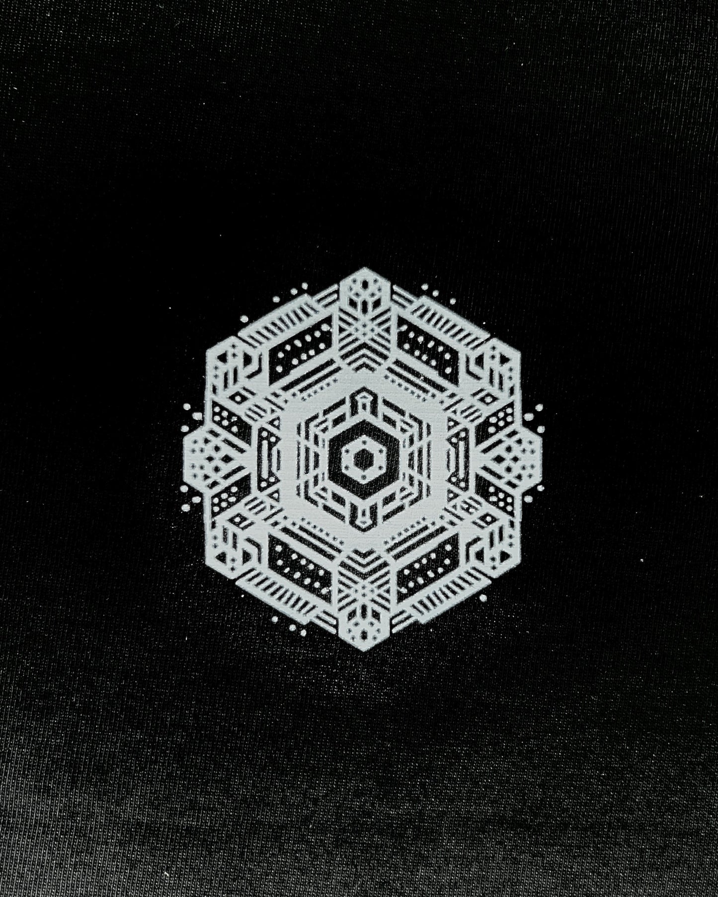 Black Hex Arch Graphic Print T-Shirt, 100% Cotton: THE HEXCLO