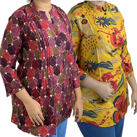 Short Maslin Silk Kurtis Combo