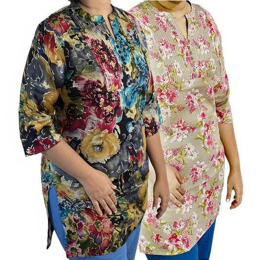 Short Kurti floral pattern combo