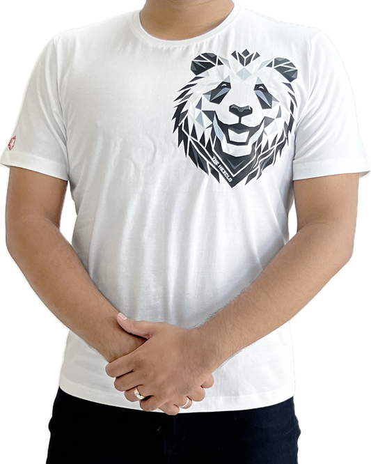 Laughing Panda Graphic Print T-Shirt, 100% Cotton: THE HEXCLO